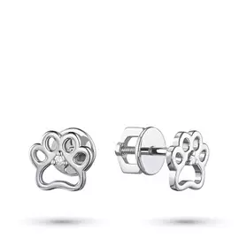 Пусеты из серебра с бриллиантом э0601пс04200824