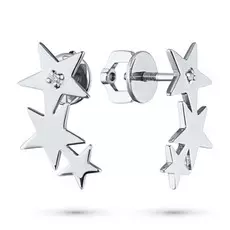 Пусеты из серебра с бриллиантом э0601пс04200844