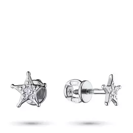 Пусеты из серебра с бриллиантом э0601пс04202792