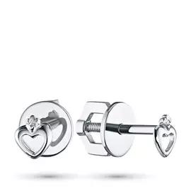 Пусеты из серебра с бриллиантом э0601пс05157400