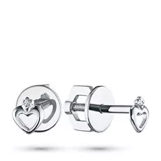 Пусеты из серебра с бриллиантом э0601пс05157400