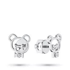 Пусеты из серебра с бриллиантом э0601пс05182000