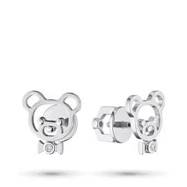 Пусеты из серебра с бриллиантом э0601пс05182000