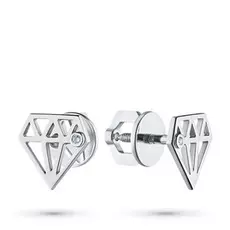 Пусеты из серебра с бриллиантом э0601пс07172100