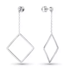 Пусеты из серебра с бриллиантом э0601пс08186300