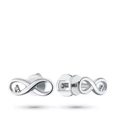 Пусеты из серебра с бриллиантом э0601сг04202331