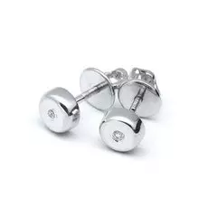 Пусеты из серебра с бриллиантом п06с021522