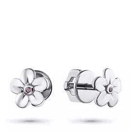 Пусеты из серебра с гранатами э0606пс03152700