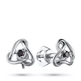 Пусеты из серебра с гранатом э0606пс04200392