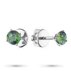 Пусеты из серебра с хромдиопсидом э0605пс02164300