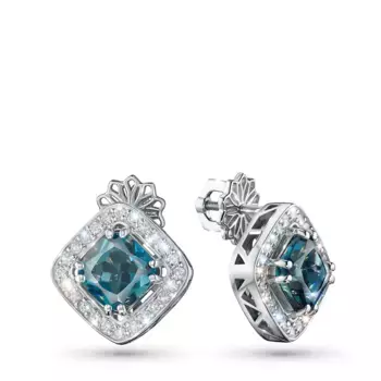 Пусеты из серебра с и топазами э0671пс04250361_white