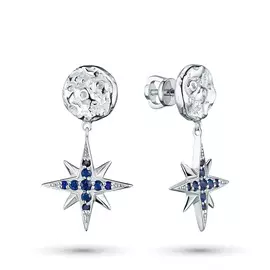 Пусеты из серебра с сапфирами э0602пс01210460