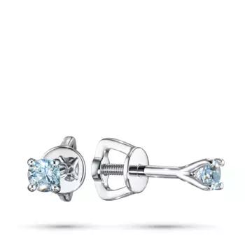 Пусеты из серебра с топазами э0609пс02164300