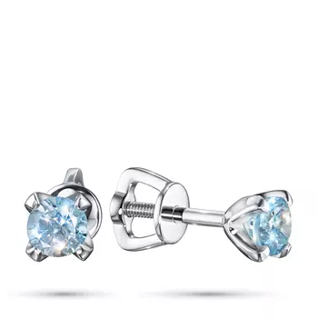 Пусеты из серебра с топазами э0609пс11102400