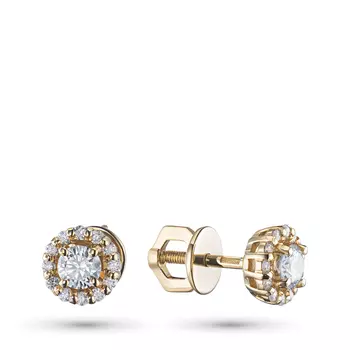 Пусеты из желтого золота э0312пс01162500