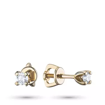 Пусеты из желтого золота э0312пс04152900