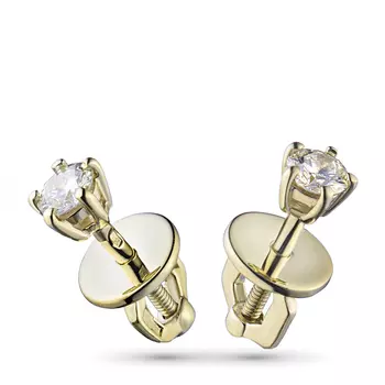 Пусеты из желтого золота э0312пс07152900