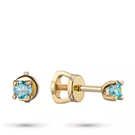 Пусеты из желтого золота э0312пс10149700_blue