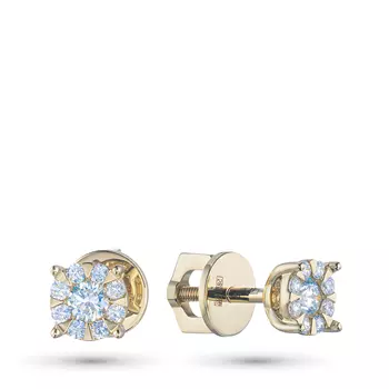 Пусеты из желтого золота э0312пс10153800