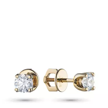 Пусеты из желтого золота э0312пс11102400