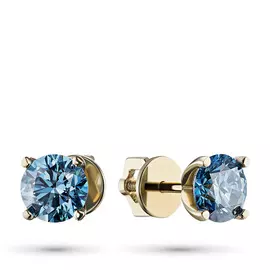 Пусеты из желтого золота э0312пс11102400_blue