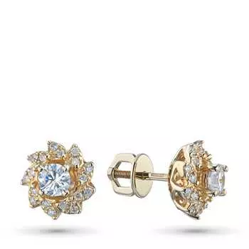 Пусеты из желтого золота э0312пс11190200_white