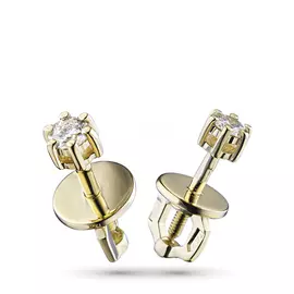 Пусеты из желтого золота с бриллиантами э0301пс01163300