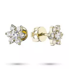 Пусеты из желтого золота с бриллиантами э0301пс02100700