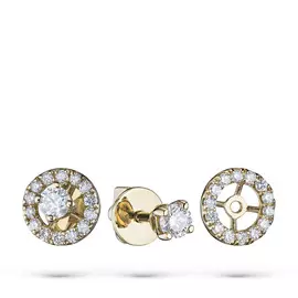 Пусеты из желтого золота с бриллиантами э0301пс02151100