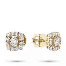 Пусеты из желтого золота с бриллиантами э0301пс02181600