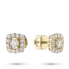 Пусеты из желтого золота с бриллиантами э0301пс02181600