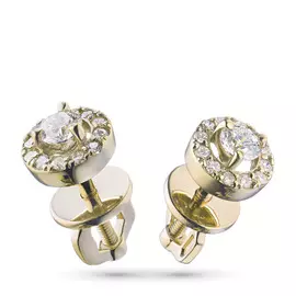 Пусеты из желтого золота с бриллиантами э0301пс03150200