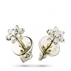 Пусеты из желтого золота с бриллиантами э0301пс04164400