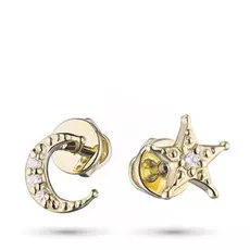 Пусеты из желтого золота с бриллиантами э0301пс04202767