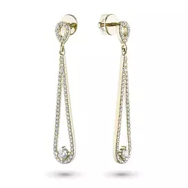 Пусеты из желтого золота с бриллиантами э0301пс06180700