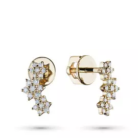 Пусеты из желтого золота с бриллиантами э0301пс07192200