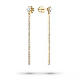 Пусеты из желтого золота с бриллиантами э0301пс08191350