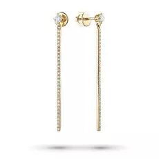 Пусеты из желтого золота с бриллиантами э0301пс08191350