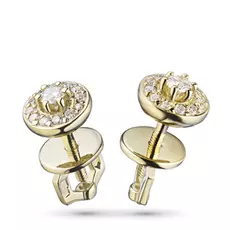 Пусеты из желтого золота с бриллиантами э0301пс09172600