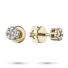 Пусеты из желтого золота с бриллиантами э0301пс10134800