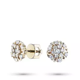 Пусеты из желтого золота с бриллиантами э0301пс10170800