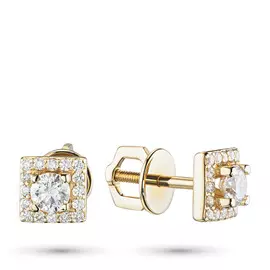 Пусеты из желтого золота с бриллиантами э0301пс11171600