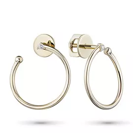 Пусеты из желтого золота с бриллиантами э0301пс11200367