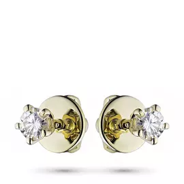 Пусеты из желтого золота с бриллиантами п03с071529