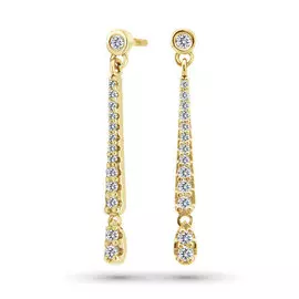 Пусеты из желтого золота с бриллиантами э0301пс07168100