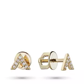 Пусеты из желтого золота с бриллиантами э0301пс03210512