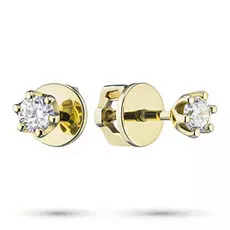 Пусеты из желтого золота с бриллиантом э0301пс05162900