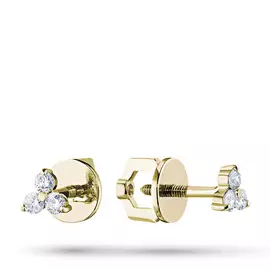 Пусеты из желтого золота с бриллиантом э0301пс05168400