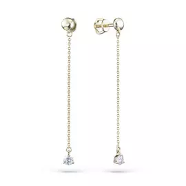 Пусеты из желтого золота с бриллиантами э0301пс06200860