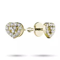 Пусеты из желтого золота с бриллиантом э0301пс07168600